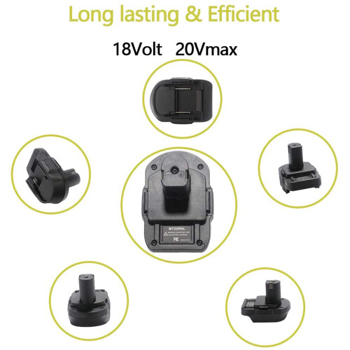 Batteriadapter MT20RNL til 18V batteri, konverter til Roybi 1