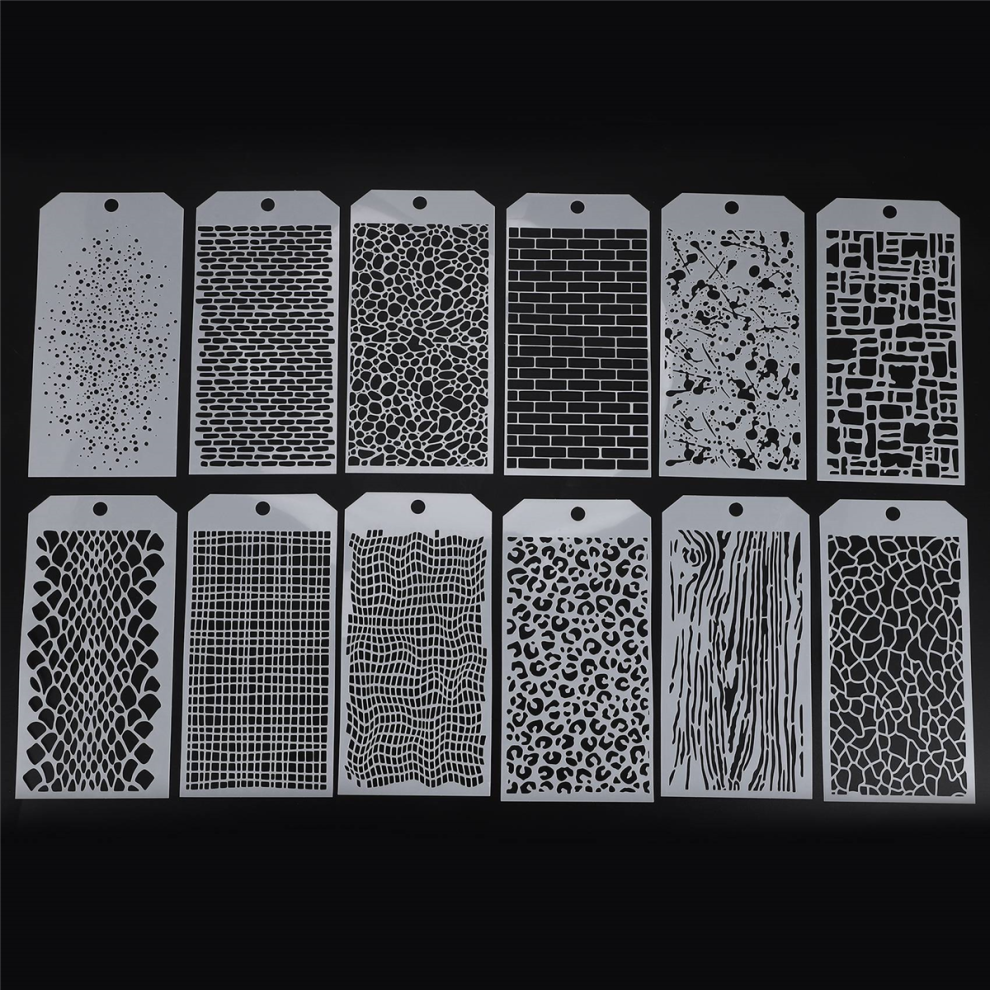 12 Pieces Stencils for Crafts, for Painting on Card Making