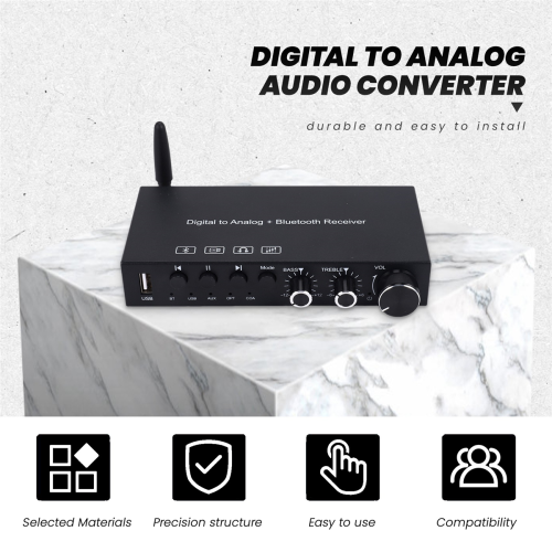 Convertor digital-analogic USB 192KHz cu amplificator pentru căști 1