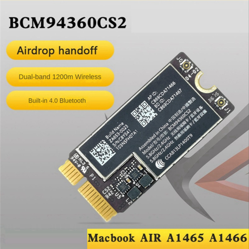 Placă Wifi cu bandă duală BCM94360CS2 + placă adaptor NGFF M.2 Key A/E 2