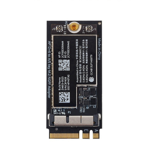 Placă Wifi cu bandă duală BCM94360CS2 + placă adaptor NGFF M.2 Key A/E 1