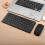 Tastiera e mouse Bluetooth wireless, tastiera a tre modalità, nera 5
