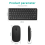 Tastiera e mouse Bluetooth wireless, tastiera a tre modalità, nera 3