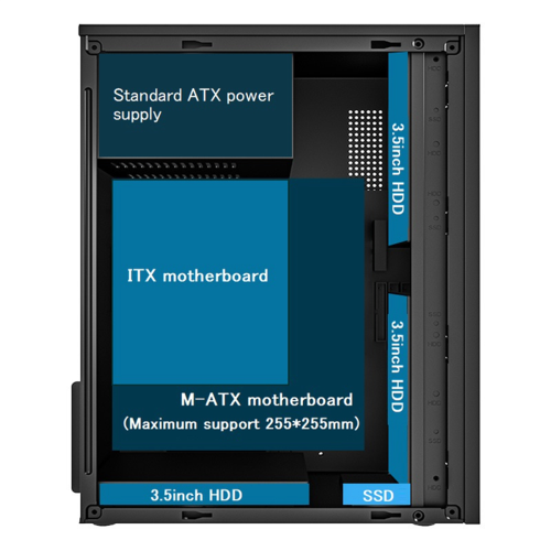 MINI Datorchassi M-ATX/ITX Dator PC USB2.0 Chassi