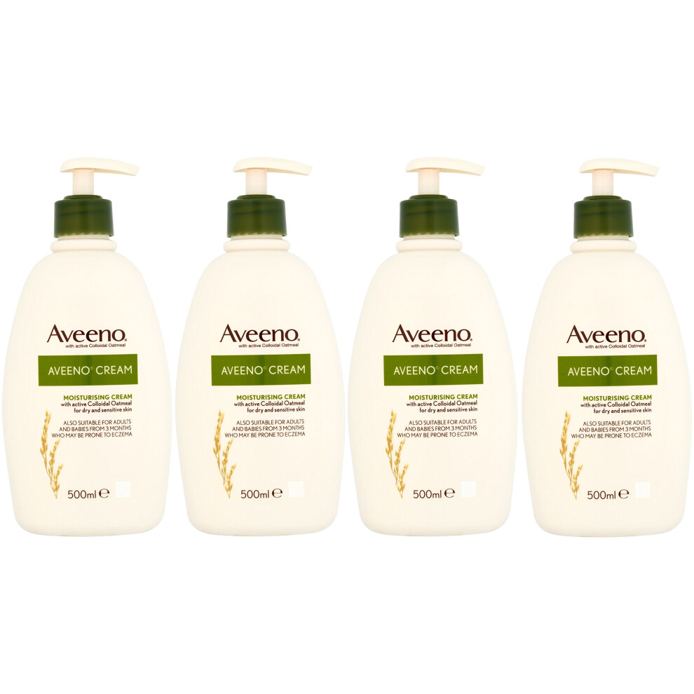 Aveeno Moisturising Cream 500ml - Pack of 4