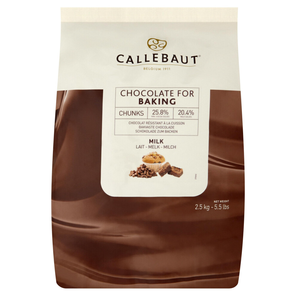 Callebaut - Milk Chocolate Baking Chunks 2.5Kg
