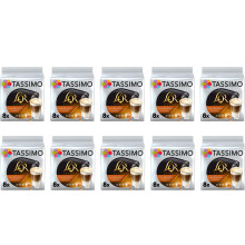 Tassimo L'OR Latte Macchiato Caramel Coffee Pods - 10 Packs (80 drinks)