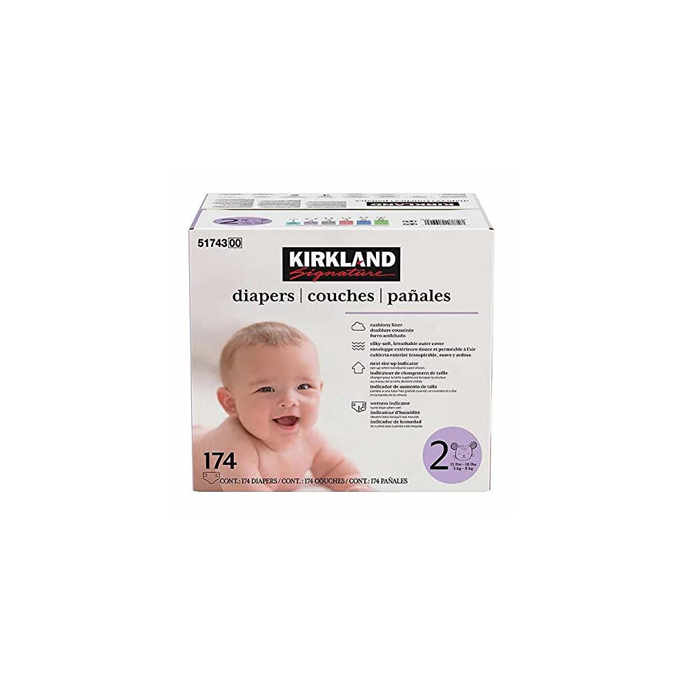 Kirkland Signature Diapers, Size 2 (174-Count)-image-OPC-PHPYK99-NEW