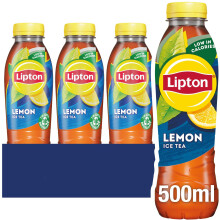 Lipton? Lemon Bottled Ice Tea 500 ml? (Pack of 24), Low Calorie? Soft Drink?, 100% Black Tea Extract?