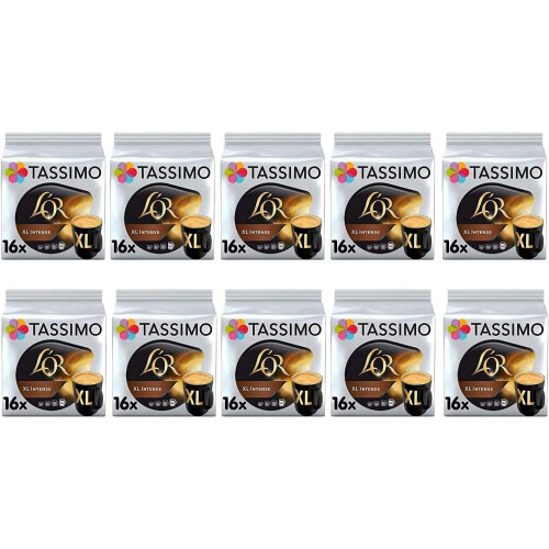 Tassimo TASSIMO L'OR XL Intense Coffee Capsules Refills T-Discs Pods 10 Pack, 160 Drinks