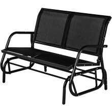 YODOLLA 2-Sitzer Outdoor Metall Schaukelstuhl