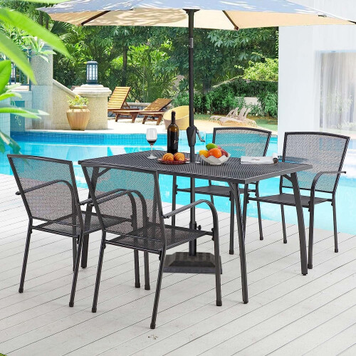 YODOLLA 4er Set Gartenstühle für den Außenbereich 1
