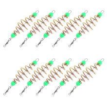 Fishing Baits Spring 10 Pcs/Set with Bead Stainsless Steel Feeders Accessory for Outdoor Traveling Camping Fishing Suppl