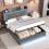4ft6 Double Upholstered Bed Frame with Hydraulic Storage 6