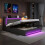 4ft6 Double Upholstered Bed Frame with Hydraulic Storage 3