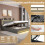 4ft6 Double Upholstered Bed Frame with Hydraulic Storage 9