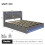 4ft6 Double Upholstered Bed Frame with Hydraulic Storage 10