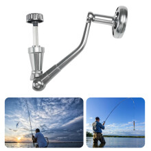 Fishing Rotating Reel Handle Replacement Aluminum Alloy Fishing Reel Handle Grip Black