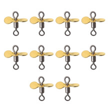 10Pcs Plug Casting Fly Propeller Spinnerbait Topwater Fishing Lures Stainless Spinnerbait Props Fishing Lures