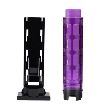 Adjustable Height Fishing Box Rod Support Barrels Holder Stand Support with Base Black