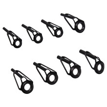 8Pcs/pack Fishing Rod Ceramic Guides Rings Set 8 Size 6mm 8mm Outer Diameter Replacement Fishing Rod Eye Replacements