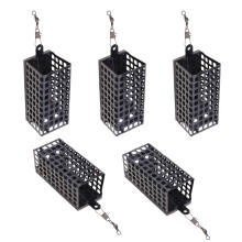5Pcs Fish Baits Cage Fishing Feeder Cage Fishing Baits Lures Feeders Fishing Tackle Cage Feeder Basket Lures Feeder Cage