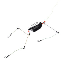 20-100g Fishing Baits Cage Steel Wire 3 Line Hook Spring Fishing Feeder with Holder Baits Cage Carp Fishing Accessories