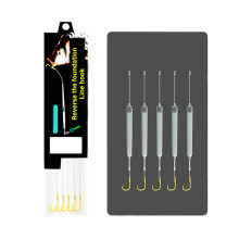 5Pcs Suspension Fishing Hair Rigs Barbed Hook Anti Bottom Carp Rigs Fishing Lures Ready to Use Saltwater Fishing Tackle