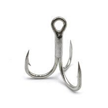 High Carbon Steel Trebles Hook with Barbs and Blood Grooves for Freshwaters and Saltwater Fishing