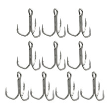 10Pcs Brabed  Sharply Hook Fishings Trebles Hook Highly Strength Saltwater Hook