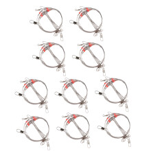 10Pcs Sea Fishing Line Rigs Freshwater Saltwater Fishing Wire Leader Rigs Bottom Tackle Rigs