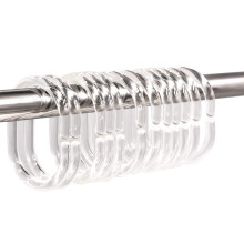 Plastic Shower Curtain Rings Pack of 24 Clear