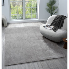 (DARK GREY, 200 x 280 cm) Comfy Washable Minimalist Modern Rug - Anti-Slip, Machine Washable, Low Pile - For Living Room, Bedroom, Hallway Runner