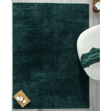 (EMERALD, 80 x 120 cm) Comfy Washable Minimalist Modern Rug - Anti-Slip, Machine Washable, Low Pile - For Living Room, Bedroom, Hallway Runner