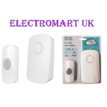 SMART PORTABLE WIRELESS CORDLESS DOOR BELL CHIME 100M RANGE 26 CHIMES