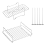 Grille de cuisson rectangulaire pour cuisinière double Foodi 2