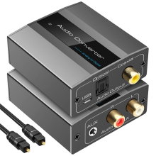 Analog to Digital Audio Converter Optical with Cable