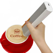 Draagbare koffie latte inkjetprinter - Evebot PrintPen met aangepaste DIY-printing en hulpmaat voor cafés (Afdrukgrootte: 26-1000 mm)