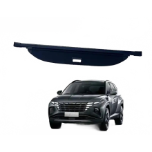 Hyundai Tucson 2020-2024 Black Leather Retractable Cargo Cover - Rear Trunk Shade