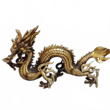 Exquisites antikes Drachenornament aus reinem Kupfer – 50 cm, Feng - Shui - Bronze - Handwerkskunst - Sammlerstück
