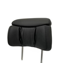Premium Black Genuine Leather Adjustable Rear Headrest for Audi A-Series & Q-Series Models