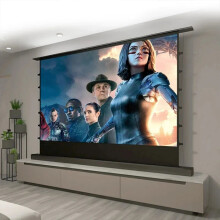 150-inch elektrische ALR CLR rollbare vloer-opklapbare projectiescherm - Grijs kristal, omgevingslicht afstotend, HD 3D 8K compatibel
