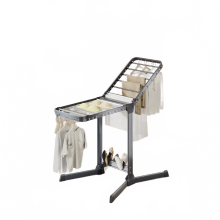Compact opvouwbaar droogrek voor kleding - Geschikt voor binnen en buiten op het balkon, stevige verdikte uitvoering voor dekens en kleding