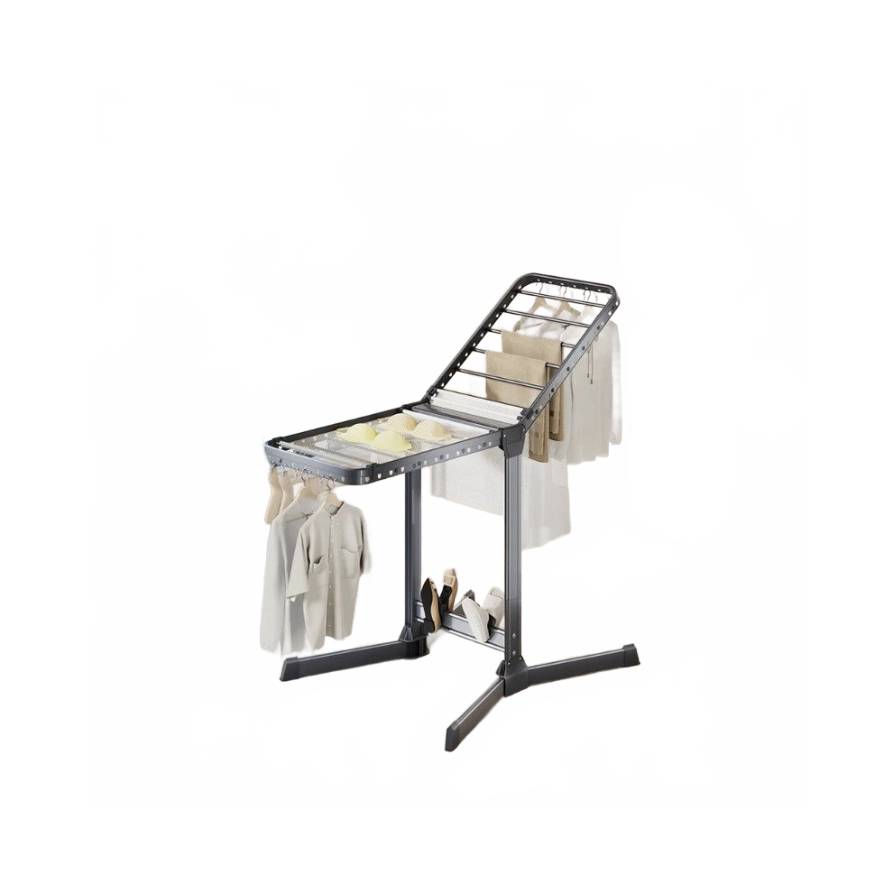 Compact opvouwbaar droogrek voor kleding - Geschikt voor binnen en buiten op het balkon, stevige verdikte uitvoering voor dekens en kleding
