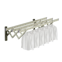 Telescopic Outdoor Balcony Clothes Drying Rack - Sliding & Folding Design for Window Installation