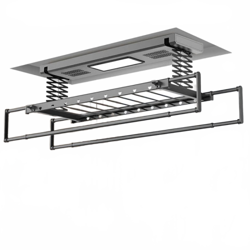 Ultra-Thin Smart Foldable Clothes Drying Rack with UV Sterilization & Automatic Operation