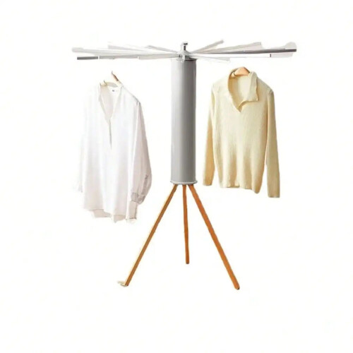 Multi-Function Windproof Clothes Drying Rack with Folding Design and Convenient Hangers for Socks and Laundry