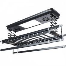Smart Electric Drying Rack with Remote Control & Automatic Lifting - Four Rod Telescopic Design for Balcony Use
