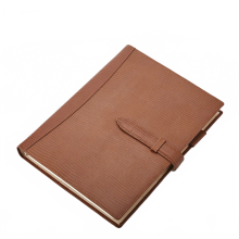 Premium A5 Leather Academic Planner with Inner Pockets & Pen Holder - Refillable Binder for Men & Women