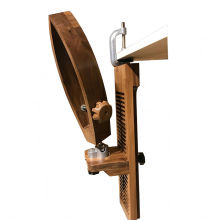Adjustable Black Walnut Hand Sewing Clip - 50mm Leathercraft Fixture for Stitching and Leatherwork